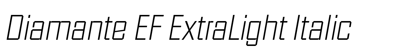 Diamante EF ExtraLight Italic